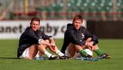 10 October 2000; Mark Kinsella, left, and Matt Holland during a Republic of Ireland squad training session at Lansdowne Road in Dublin. Photo by David Maher/Sportsfile