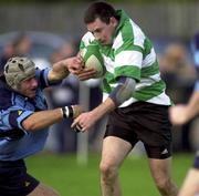 14 October 2000; Keith Brennan of Naas makes a break during the AIB Division 3 Rugby League match between Naas and Barnhall at Naas Rugby Club in Kildare. Photo by Damien Eagers/Sportsfile