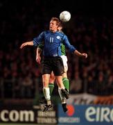 11 October 2000; Indrek Zelinski of Estonia during the World Cup 2002 Qualifying group 2 match between Republic of Ireland and Estonia at Lansdowne Road in Dublin. Photo by David Maher/Sportsfile