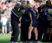 15 October 2000; Jason Akermanis of Australia receives treatment during the International Rules Series Second Test match between Ireland and Australia at Croke Park in Dublin. Photo by Brendan Moran/Sportsfile