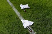 1 August 2015; Linesman's flags on the pitch ahead of the game. GAA Football All-Ireland Senior Championship, Round 4B, Donegal v Galway. Croke Park, Dublin. Picture credit: Brendan Moran / SPORTSFILE