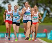 9 August 2015; Sara Treacy, from Dunboyne A.C, on her way to winning the women's 1500m. GloHealth Senior Track and Field Championships. Morton Stadium, Santry, Co. Dublin. Picture credit: Matt Browne / SPORTSFILE