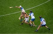 9 August 2015; Michael Fennelly, Kilkenny, in action against Waterford players, left to right, Shane Fives, Jamie Barron, and Kevin Moran. GAA Hurling All-Ireland Senior Championship, Semi-Final, Kilkenny v Waterford. Croke Park, Dublin. Picture credit: Dáire Brennan / SPORTSFILE