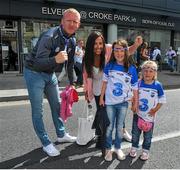 9 August 2015; Former Waterford hurler John Mullane, with his wife Stephanie, and daughters Abbey, aged 9, and Katie, aged 4, before the game. GAA Hurling All-Ireland Senior Championship, Semi-Final, Kilkenny v Waterford. Croke Park, Dublin. Picture credit: Dáire Brennan / SPORTSFILE
