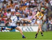 9 August 2015; Ian Byrne, Glenmore NS, Kilkenny, representing Kilkenny, in action against Michael Staunton, Naomh Ceitheach SN, Ballymacurley, Roscommon, representing Waterford, during the Cumann na mBunscol INTO Respect Exhibition Go Games 2015 at Kilkenny v Waterford - GAA Hurling All-Ireland Senior Championship Semi-Final. Croke Park, Dublin. Picture credit: Stephen McCarthy / SPORTSFILE