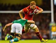 8 August 2015; Dan Baker, Wales, is tackled by Tommy O’Donnell, Ireland. Rugby World Cup Warm-Up Match, Wales v Ireland, Millennium Stadium, Cardiff, Wales. Picture credit: Ramsey Cardy / SPORTSFILE
