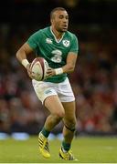 8 August 2015; Simon Zebo, Ireland. Rugby World Cup Warm-Up Match, Wales v Ireland, Millennium Stadium, Cardiff, Wales. Picture credit: Brendan Moran / SPORTSFILE