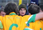 4 January 2009; Joint Leitrim manager Mickey Moran talks to his players before the game. FBD Connacht League, Section 2, GMIT v Leitrim, Tuam Stadium, Tuam, Co. Galway. Picture credit: Ray Ryan / SPORTSFILE