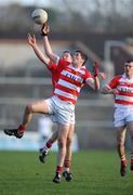 4 January 2009; Conor O'Driscoll, C.I.T, contests a high ball with Conor McCarthy, Cork. McGrath Cup Preliminary Round, Cork v Cork Institute of Technology, Pairc Ui Rinn, Cork. Picture credit: Brendan Moran / SPORTSFILE