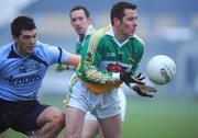 4 January 2009; Sean Ryan, Offaly, in action against John O'Brien, Dublin. O'Byrne Cup, First Round, Offaly v Dublin, O'Connor Park, Tullamore, Co. Offaly. Picture credit: Daire Brennan / SPORTSFILE