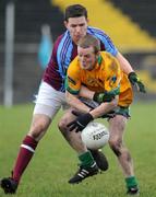 4 January 2009; Ray Cox, Leitrim, in action against Ciaran Boyle, GMIT. FBD Connacht League, Section 2, GMIT v Leitrim, Tuam Stadium, Tuam, Co. Galway. Picture credit: Ray Ryan / SPORTSFILE