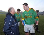 4 January 2009; Mark Ward, Meath, speaking with his manager Eamon O'Brien after the game. O'Byrne Cup, First Round, Meath v Westmeath, Pairc Tailteann, Navan, Co. Meath. Photo by Sportsfile