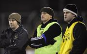 3 January 2009; Cavan manager Tommy Carr, centre, along with team trainer Niall Lynch, left, and selector Peter Reilly. Gaelic Life Dr. McKenna Cup, Section C, Round 1, Cavan v Queen's University, Breffni Park, Cavan. Picture credit: Oliver McVeigh / SPORTSFILE
