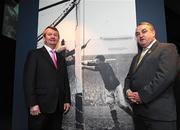 7 January 2009; Pol O Gallchoir, left, Chief Executive, TG4, with GAA President Nickey Brennan at the launch of TG4's history of the GAA documentary series. GAA Museum, Croke Park, Dublin. Picture credit: David Maher / SPORTSFILE