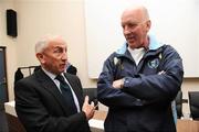 7 January 2009; International rules manager Sean Boylan, left, with Brian Mullins, UCD's Director of Sport, at the launch of TG4's history of the GAA documentary series. GAA Museum, Croke Park, Dublin. Picture credit: David Maher / SPORTSFILE