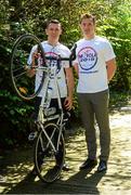 10 August 2015; Pictured at the launch of the eighth annual TM Cycle, taking place on Saturday, September 26th in aid of Pieta House, are Dublin footballers Paul Flynn, right, and Darren Daly. The cycle will kick off the inaugural Pieta 100 National Cycle weekend, with cycles also taking place in Limerick, Cork and Galway on Sunday, September 27th. For more information visit www.tmcycle.com or www.pieta100cycle.com. Pieta House, Lucan Road, Lucan, County Dublin. Picture credit: Piaras Ó Mídheach / SPORTSFILE