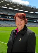 9 August 2015; President of the Camogie Association Catherine Neary before the Cumann na mBunscol INTO Respect Exhibition Go Games 2015 at Kilkenny v Waterford - GAA Hurling All-Ireland Senior Championship Semi-Final. Croke Park, Dublin. Picture credit: Dáire Brennan / SPORTSFILE