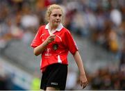 9 August 2015; Referee Sarah Maher, from St. Mary's NS, Ballygunner, Waterford,  during the Cumann na mBunscol INTO Respect Exhibition Go Games 2015 at Kilkenny v Waterford - GAA Hurling All-Ireland Senior Championship Semi-Final. Croke Park, Dublin. Picture credit: Piaras Ó Mídheach / SPORTSFILE