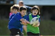 12 August 2015; Leinster Rugby players Colm O'Shea and Gavin Thornbury got involved in some games at the Bank of Ireland Summer Camp in New Ross RFC, The Grounds, Southknock, New Ross, Co. Wexford. Picture credit: Matt Browne / SPORTSFILE