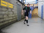 11 January 2009; Referee Pat Fox walks through a flooded area on his way back to the pitch for the second half of the game. O'Byrne Cup Quarter-Final, Longford v Louth, Pearse Park, Longford. Picture credit: David Maher / SPORTSFILE