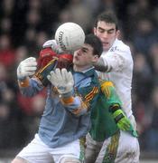 11 January 2009; Paddy O'Rourke, Meath, in action against Willie Heffernan, Kildare. O'Byrne Cup Quarter-Final, Kildare v Meath, St Conleth's Park, Newbridge, Co. Kildare. Picture credit: Pat Murphy / SPORTSFILE