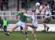 11 January 2009; Eoin Reilly, Meath, in action against Mick Foley, left, and Michael Harnett, Kildare. O'Byrne Cup Quarter-Final, Kildare v Meath, St Conleth's Park, Newbridge, Co. Kildare. Picture credit: Pat Murphy / SPORTSFILE