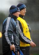 11 January 2009; Dublin manager Jim Gavin and selector Declan Darcy, right, watch the game. O'Byrne Cup Quarter-Final, Dublin v Wicklow, Parnell Park, Dublin. Picture credit: Daire Brennan / SPORTSFILE