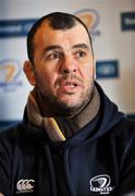 13 January 2009; Leinster head coach Michael Cheika at a press conference ahead of their Heineken Cup Pool 2 match against London Wasps. Bective Rangers Clubhouse, Donnybrook, Dublin. Picture credit: Brian Lawless / SPORTSFILE