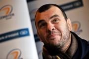 13 January 2009; Leinster head coach Michael Cheika at a press conference ahead of their Heineken Cup Pool 2 match against London Wasps. Bective Rangers Clubhouse, Donnybrook, Dublin. Picture credit: Brian Lawless / SPORTSFILE