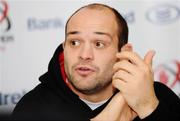 14 January 2009; Ulster captain Rory Best during a press conference ahead of their Heineken Cup Pool 4 Round 5 game against Harlequins this Saturday. Newforge Country Club, Belfast, Co. Antrim. Picture credit: Oliver McVeigh / SPORTSFILE