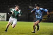 14 January 2009; Rory Foy, Fermanagh, in action against James Colgan, UUJ. Gaelic Life Dr. McKenna Cup, Section A, Round 3, Fermanagh v UUJ, Brewster Park, Enniskillen, Co. Fermanagh. Picture credit: Oliver McVeigh / SPORTSFILE