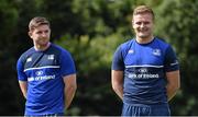 12 August 2015; Leinster Academy players Steve Crosbie, right, and Ian Fitzpatrick dropped in to a training session at the Bank of Ireland School of Excellence in the King's Hospital, Palmerstown, Dublin. Picture credit: Cody Glenn / SPORTSFILE
