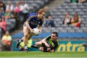 8 August 2015; Thomas Hickey, Kerry, in action against Darren McHugh, Mayo. GAA Football All-Ireland Junior Championship Final, Kerry v Mayo. Croke Park, Dublin. Picture credit: Ray McManus / SPORTSFILE