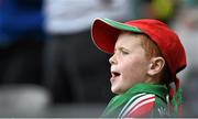 8 August 2015; A Mayo supporter during the game. GAA Football All-Ireland Senior Championship Quarter-Final. Donegal v Mayo, Croke Park, Dublin. Picture credit: Stephen McCarthy / SPORTSFILE