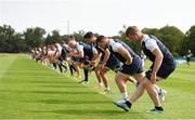 13 August 2015; Ireland's Jamie Heaslip and team-mates stretch during squad training. Ireland Rugby Squad Training, Carton House, Maynooth, Co. Kildare. Picture credit: Stephen McCarthy / SPORTSFILE