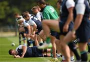 13 August 2015; Ireland's Sean O'Brien during squad training. Ireland Rugby Squad Training, Carton House, Maynooth, Co. Kildare. Picture credit: Stephen McCarthy / SPORTSFILE
