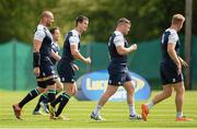 13 August 2015; Ireland's Johnathan Sexton, third from right, during squad training. Ireland Rugby Squad Training, Carton House, Maynooth, Co. Kildare. Picture credit: Stephen McCarthy / SPORTSFILE