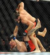 17 January 2009; Ivan Serati, top, in action against Tomasz &quot;Gorilla&quot; Drwal during their light heavyweight bout. UFC 93, Ultimate Fighting Championship, The O2, Dublin. Picture credit: Diarmuid Greene / SPORTSFILE