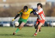 18 January 2009; Joe Canney, Corofin, in action against Ronan Walsh, Tir Chonaill Gaels. AIB All-Ireland Senior Club Football Championship Quarter Final, Tir Chonaill Gaels v Corofin, Emerald Park, Ruislip, London, England. Picture credit: Brendan Moran / SPORTSFILE