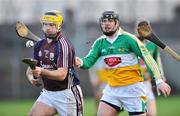 18 January 2009; Ger Farragher, Galway, in action against Paul Cleary, Offaly. Walsh Cup, Offaly v Galway, O'Connor Park, Tullamore, Co. Offaly. Picture credit: David Maher / SPORTSFILE