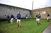18 January 2009; Galway players warm up outside their dressing before the game. Walsh Cup, Offaly v Galway, O'Connor Park, Tullamore, Co. Offaly. Picture credit: David Maher / SPORTSFILE