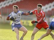 18 January 2009; Dermot McArdle, Monaghan, in action against Enda McGinley, Tyrone. Gaelic Life Dr. McKenna Cup, Section B, Tyrone v Monaghan, Healy Park, Omagh, Co. Tyrone. Picture credit: Oliver McVeigh / SPORTSFILE