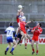 18 January 2009; Brendan McKenna, Monaghan, in action against Aidan Cassidy, Tyrone. Gaelic Life Dr. McKenna Cup, Section B, Tyrone v Monaghan, Healy Park, Omagh, Co. Tyrone. Picture credit: Oliver McVeigh / SPORTSFILE