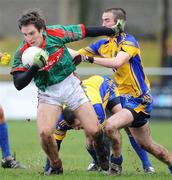 18 January 2009; Billy Joe Padden, Mayo, in action against Damien Keenehan,  Roscommon. FBD League, Section A, Mayo v Roscommon, Ballyhaunis GAA Club, Ballyhaunis, Co. Mayo. Picture credit: Ray Ryan / SPORTSFILE