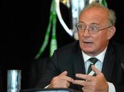 14 August 2015; Incoming IRFU President Martin O'Sullivan during the IRFU Annual General Meeting. Aviva Stadium, Lansdowne Road, Dublin. Picture credit: Ramsey Cardy / SPORTSFILE