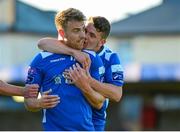 14 August 2015; Vinny Faherty, left, Limerick FC, celebrates scoring his side's first goal with team-mate Dean Clarke. SSE Airtricity League Premier Division, Cork City v Limerick FC. Turners Cross, Cork. Picture credit: Piaras Ó Mídheach / SPORTSFILE
