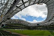 15 August 2015; A general view of the Aviva Stadium ahead of the game. Rugby World Cup Warm-Up Match. Ireland v Scotland. Aviva Stadium, Lansdowne Road, Dublin. Picture credit: Brendan Moran / SPORTSFILE