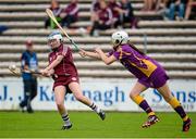 15 August 2015; Ailish O'Reilly, Galway, in action against Mary Leacy, Wexford. Liberty Insurance All-Ireland Camogie Senior Championship, Semi-Final, Galway v Wexford, Nowlan Park, Kilkenny. Picture credit: Sam Barnes / SPORTSFILE