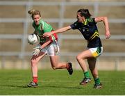 15 August 2015; Fiona McHale, Mayo, in action against Emma Sherwood, Kerry. TG4 Ladies Football All-Ireland Senior Championship, Quarter-Final, Kerry v Mayo, Gaelic Grounds, Limerick. Picture credit: Seb Daly / SPORTSFILE