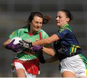 15 August 2015; Niamh Kelly, Mayo, in action against Gina Crowley, Kerry. TG4 Ladies Football All-Ireland Senior Championship, Quarter-Final, Kerry v Mayo, Gaelic Grounds, Limerick. Picture credit: Seb Daly / SPORTSFILE